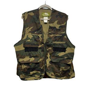 Northwest Territory Men's Hunting Vest – XL, Green Camo Game Pocket Outdoor